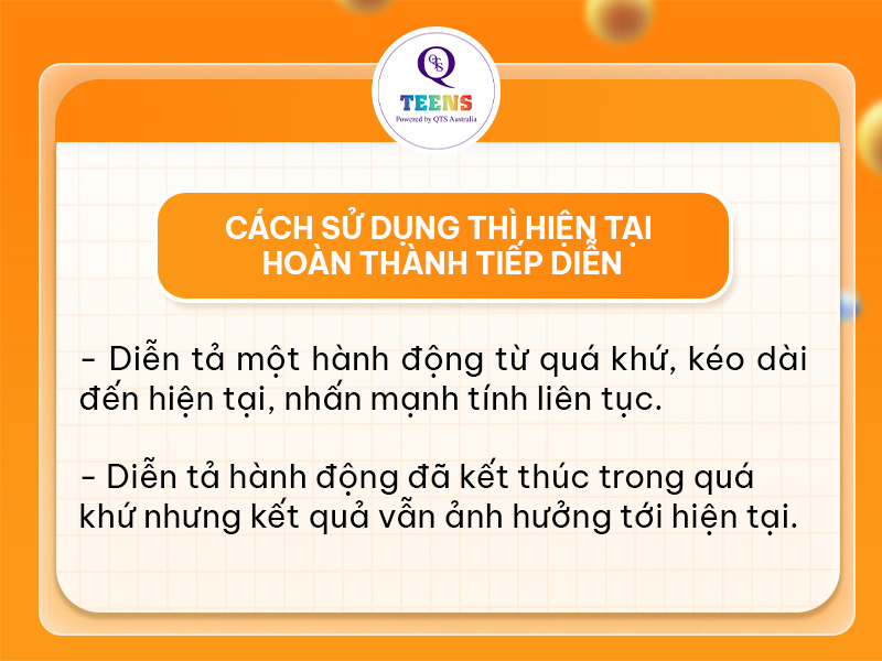 Cách dùng thì hiện tại hoàn thành tiếp diễn