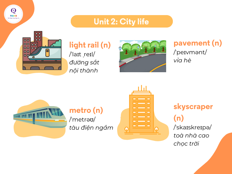 Tiếng Anh lớp 9 về chủ đề cuộc sống ở thành thị